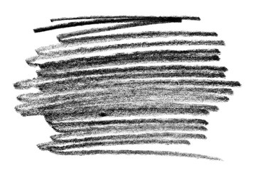 Pencil strokes, isolated on white background