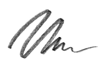 Pencil strokes, isolated on white background