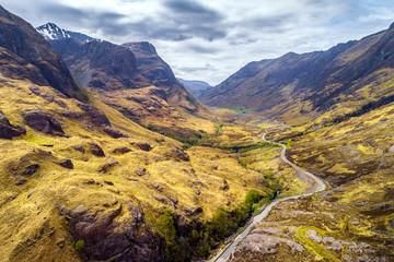 Mountain landscape of Glen Coe