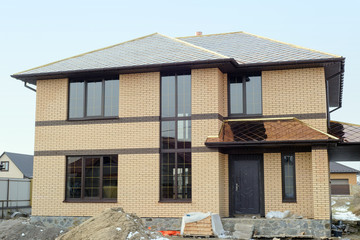 newly builded brick house