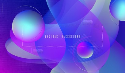Blue blurred gradient wallpaper with abstract geometric shapes Vector