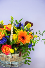 Beauty bouquet of different flowers