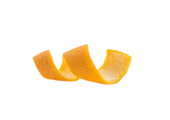 peel of orange peel isolated on white background