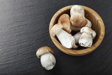 boletus crop in a plate