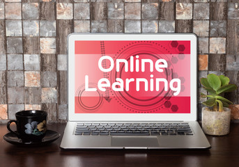 Online Learning Concept on Laptop Screen