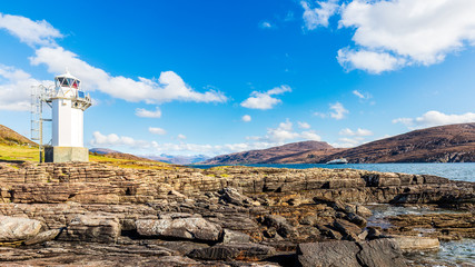 Rhue Lighthouse at Loch Broom