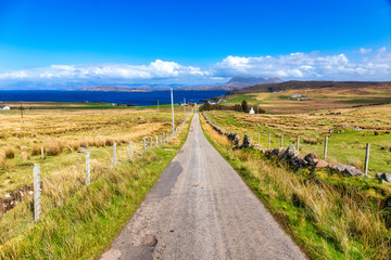 Culkein North Road near Clashmore with Ben More in the background