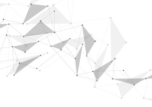 Abstract connecting dots and lines. Connection science and technology background.