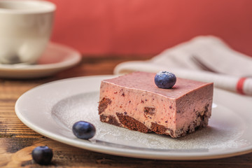 dessert with blueberry