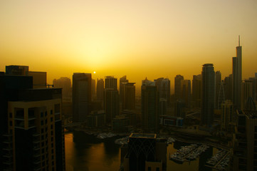 sunrise in the city