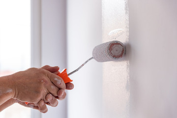 Painting With White Paint.