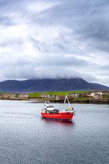 Fototapeta premium Ship in the harbor of Stromness