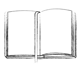 diary open with ribbon vector illustration design