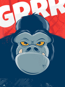 angry gorilla background