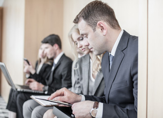Business people working together