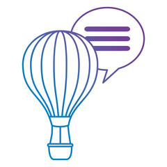 Fototapeta premium balloon air hot with speech bubble