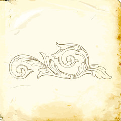 Fototapeta premium Vector baroque of vintage elements for design. 