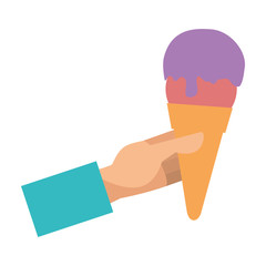 hand with ice cream cone