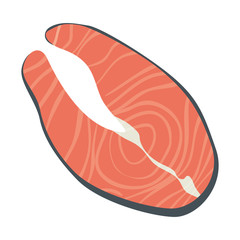 fresh salmon steak fish