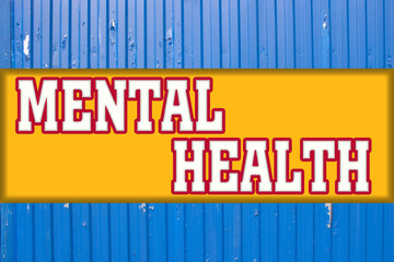 Mental health Banner Logo on wall texture