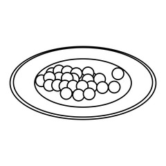 dish with grapes healthy food