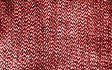 Cotton fabric texture in red color.