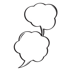 Isolated empty comic speech bubble