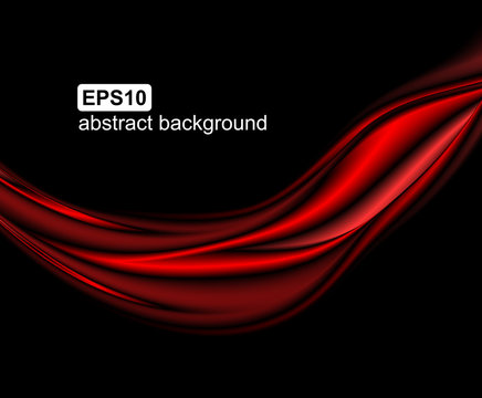 Abstract light wave futuristic background. Modern red flow. Art design for vector illustration.