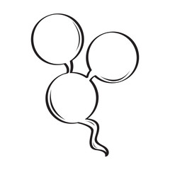 Isolated empty comic speech bubble