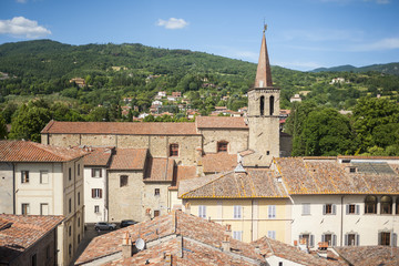 Fototapeta na wymiar Panorama della città di San Sepolcro (AR)