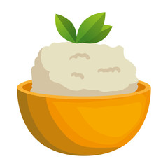kitchen bowl with mashed potatoes