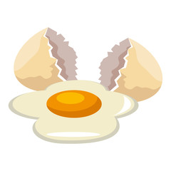 egg cracked isolated icon