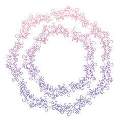 crown leafs circular frame frame vector illustration design
