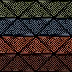 Abstract colorful seamless hand drawn pattern