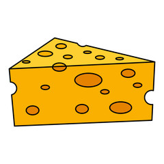 cheese piece isolated icon