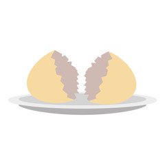 shell egg cracked isolated icon vector illustration design