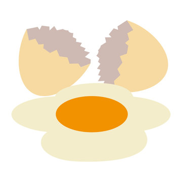 egg cracked isolated icon vector illustration design
