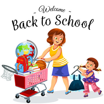 School shopping with mom poster