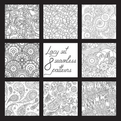 Lacy vector backgrounds collection