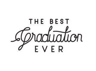 graduation message with hand made font vector illustration design