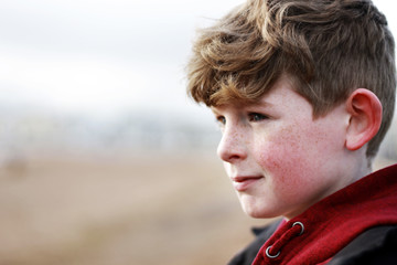 Boy on a sandy beach