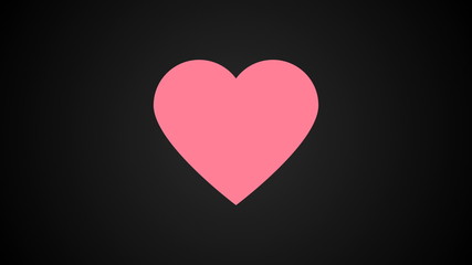 Simple heart, this is symbol of love and health, abstract 3d computer generated background