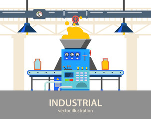 Belt or conveyor, automated line filling jars