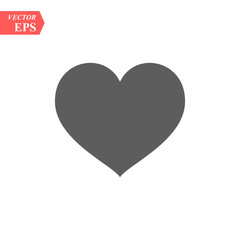 Heart vector icon. Love symbol. Valentine s Day sign. Love icon isolated on white background. Black heart emblem in flat style for graphic and web design, logo.