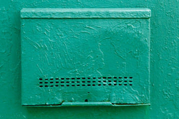 Antique Green Letter Box on the wall