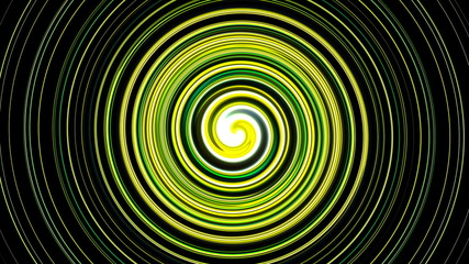 Abstract spiral rotating and twisting lines, computer generated background, 3D rendering background