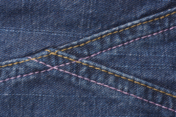 Blue jeans background. jeans texture. close up