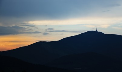 Sunset in the mountains