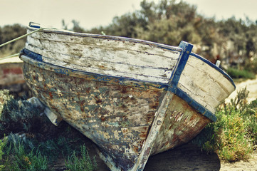 forgotten wooden boat