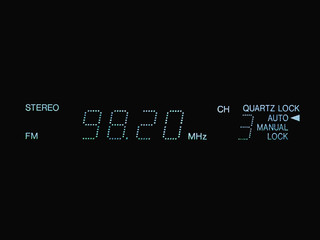 stereo FM radio display